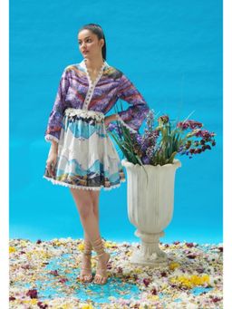 CINCIN Fashion - Chic Multi-Color Satin A-Line Mini Dress
