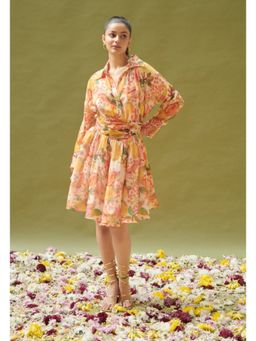 CINCIN Fashion - Multi-Color Printed Midi Shirt Skater Dress