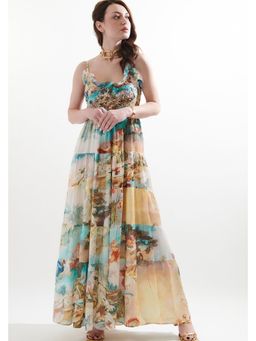 CINCIN Fashion - Multi-Color Printed Russel Maxi Dress