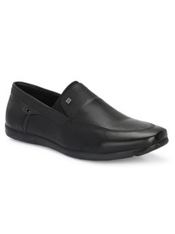 Valentino - Men Premium Leather Black Slip-On Formal Shoes
