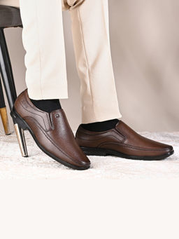 Valentino - Men Premium Brown Leather Formal Shoes