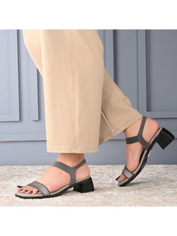 Valentino - Women Block Heel Grey Heels