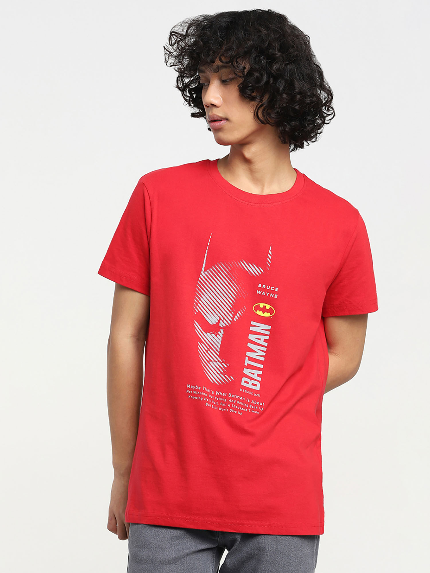 Buy Bewakoof Red Graphic T-shirt Online 