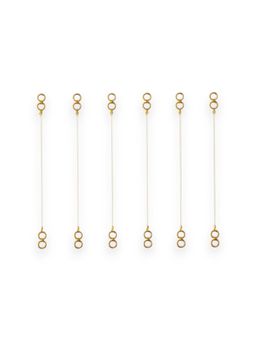 Accessher - Lightweighted Gold Plated Ear Chains Pack of 3 Pairs for Women and Girls