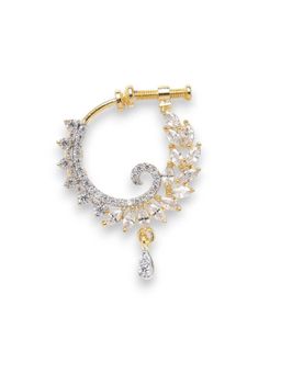 Accessher - Delicate Contemporary Style American Diamond Nose Ring for Women and Girls
