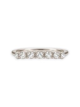 Accessher - Silver Plated Rhinestone Adjustable Clip On Nose Pin