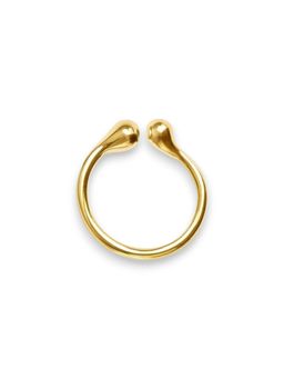 Accessher - Gold Plated Adjustable Clip On Septum Nose Ring