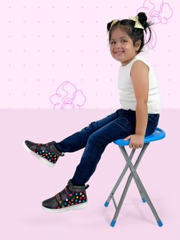 Hopits - Kids Girls Black Hearts Ankle Length Sneakers