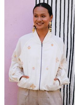 Okhai - Fruit Punch Suf Embroidered Pure Cotton Bomber Jacket