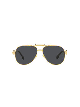 VERSACE - Rock Icons Sunglasses 0Ve223610028759- Pilot- Gold Frame- Grey Lens (59)