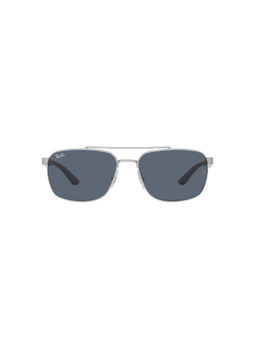 Ray-Ban - Performance Sunglasses 0Rb370192438759- Rectangle- Silver Frame- Grey Lens (59)