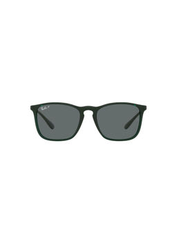 Ray-Ban - Essentials Sunglasses 0Rb418766638154- Square- Green Frame- Grey Lens (54)
