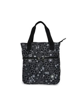 Baomi - CRINKLE Range Black & White Floral Color Soft Case Nylon Handbag