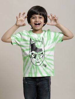Kidsville - Batman Printed Green T-Shirt for Boys