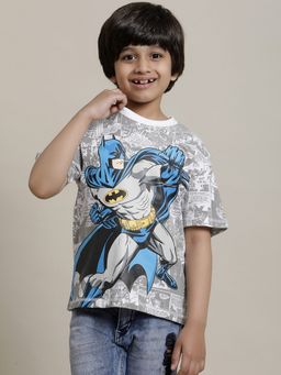 Kidsville - Batman Printed Multi-Color T-Shirt for Boys