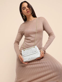 Haute Sauce - All Over Studs Sling Bag - White