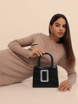 Haute Sauce - Buckle Mini Handbag - Black