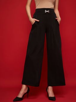 KASSUALLY - URBANGRACE BY KASSUALLY Women Black Wide Fit Trouser