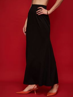 KASSUALLY - URBANGRACE BY KASSUALLY Womens Black Solid Long Flared Skirt