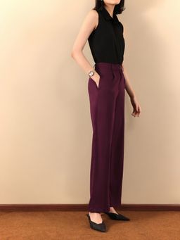 FABLE STREET - Wide Leg Trouser - Wine