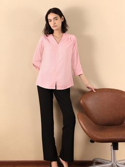 FABLE STREET - Pleat Detail Top - Dusty Pink