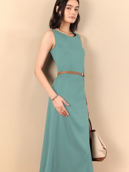 FABLE STREET - Round Neck Dress - Green
