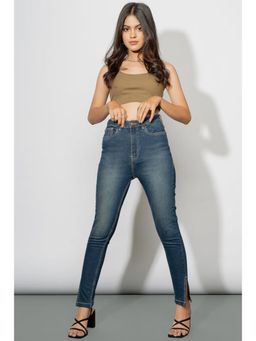 FREAKINS - Retrograde Blue Skinny Jeans