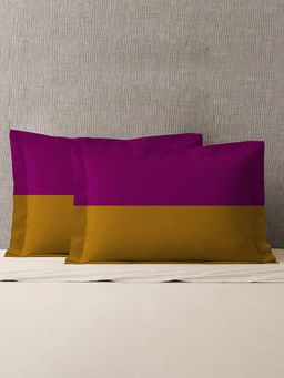 MYTRIDENT - Urban Comfort Pillow Covers - Majestic Mandala Yellow & Pink (Pack of 2)
