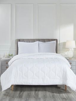 MYTRIDENT - Aroma Double Comforter, 200 Gsm, 100 % Micro Polyester, White (Queen)