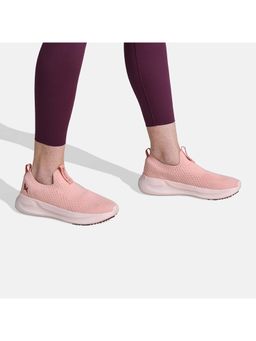 Neeman's - Women Peach Knit Trainers Sneakers