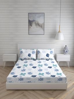 Layers - Pistoia Cotton 144 TC Bedsheet Set (Blue)