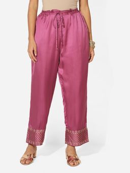 Fabindia - Pink Rayon Blend Embroidered Ijar