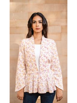 GRASS & SUNSHINE - Pink Floral Blazer Jacket