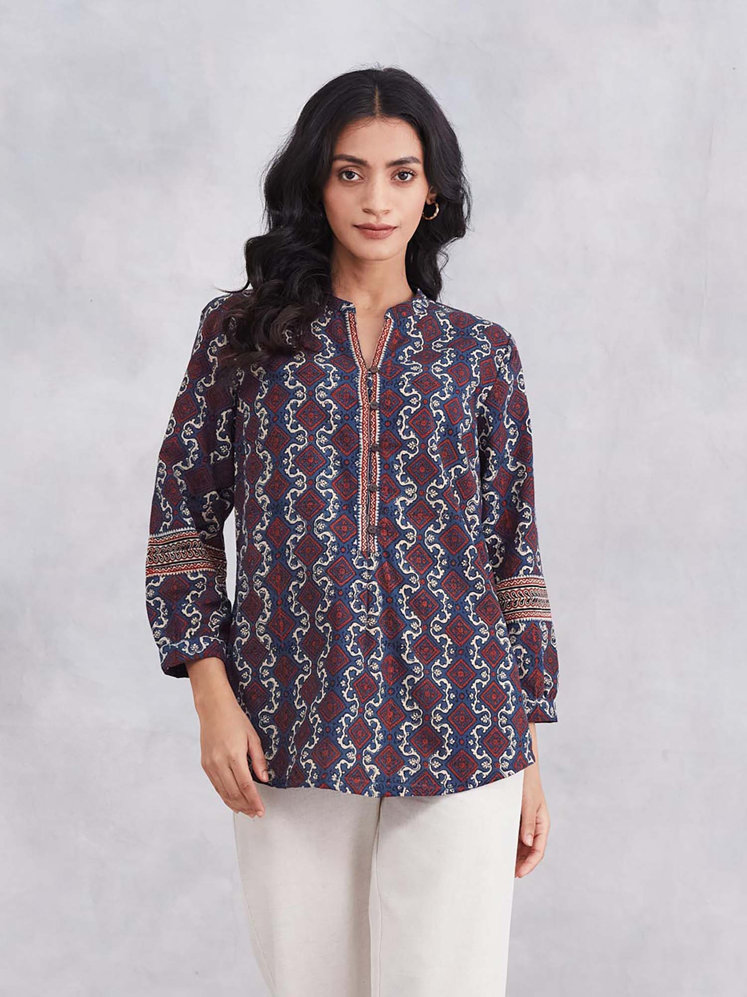 Blue Cotton Top-image-4