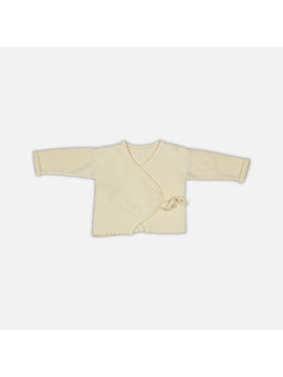 Bambini - Top Cotton Knitted Garment-Ivory (0-6 Months)