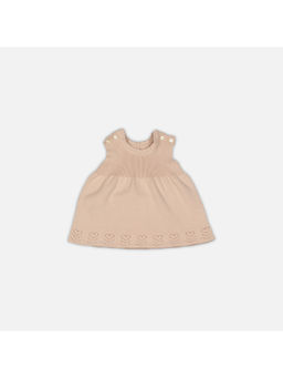 Bambini - Baby Short Dress-Cotton Knitted Garment -Pink (0-6 Months)