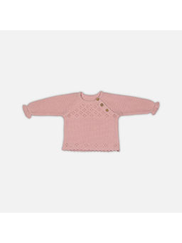 Bambini - Baby T-Shirt-Cotton Knitted Garment -Pink (0-6 Months)