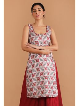 Tjori - Sayani Allover Kalamkari Straight Kurta