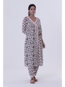 Tjori - Multicolored Cotton Angrakha Kurta