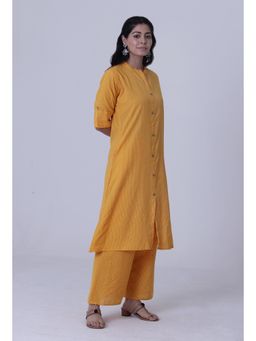 Tjori - Yellow Cotton Kurti