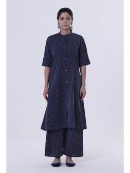 Tjori - Blue Cotton Kurti