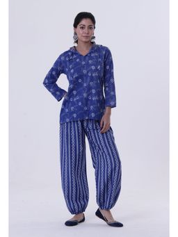 Tjori - Blue Cotton Top