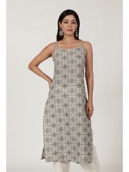 Tjori - Multi Printed White Color Cotton Slip