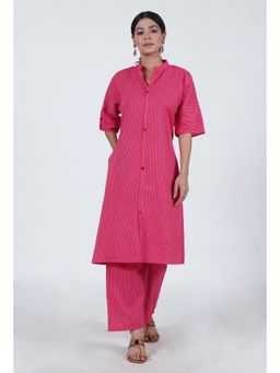 Tjori - Pink Cotton Kurta