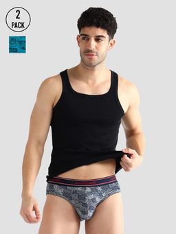 U.S. POLO ASSN. - Multi-Color Elasticized Waist Printed I615 Briefs (Pack of 2)