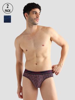 U.S. POLO ASSN. - Multi-Color Elasticized Waist Printed I615 Briefs (Pack of 2)