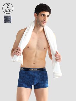 U.S. POLO ASSN. - Multi-Color Elasticized Waist Printed I616 Trunks (Pack of 2)