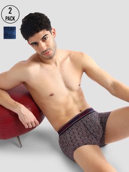 U.S. POLO ASSN. - Multi-Color Elasticized Waist Printed I616 Trunks (Pack of 2)