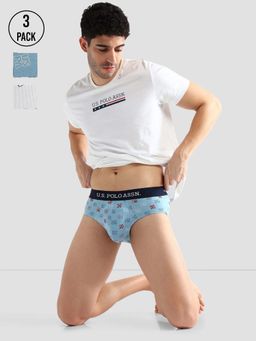 U.S. POLO ASSN. - Multi-Color Elasticized Waist Solid Oeb14 Briefs (Pack of 3)
