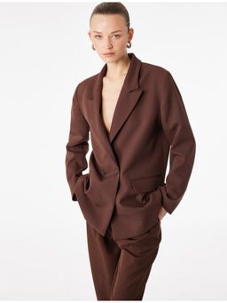 Koton - Pocket Detail Buttoned Double Breasted Oversized Blazer Jacket